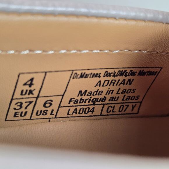 NEW Dr Martens Adrian Womens Size 6 Leather Tassel Loafer Shoes Taupe - Picture 10 of 11